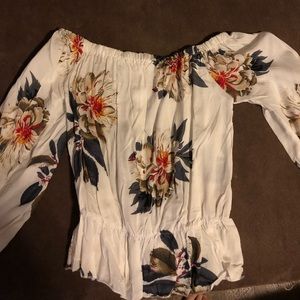 White off the shoulder top